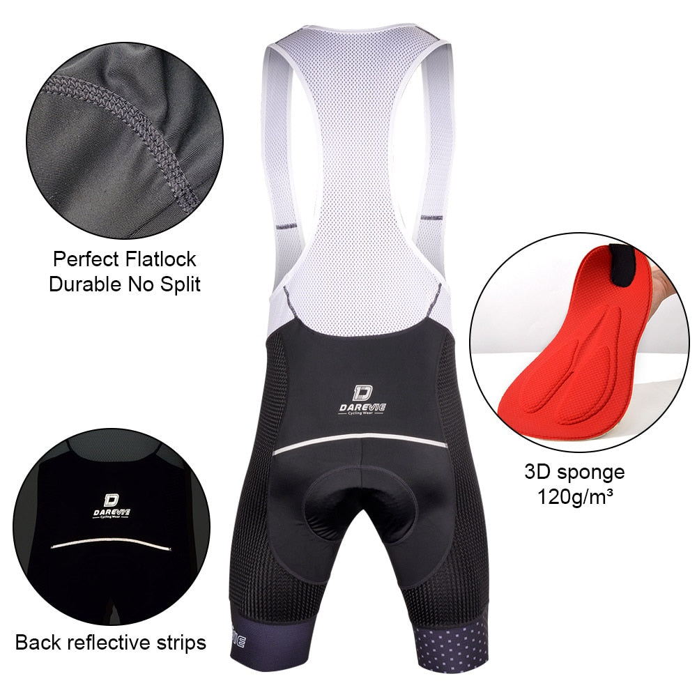 DVE Anti-Slip Cycling Bib Shorts