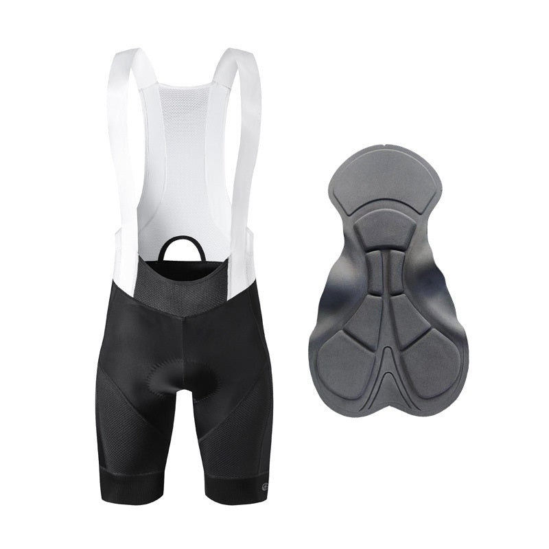 White&Black - Elite Padded Bib Shorts